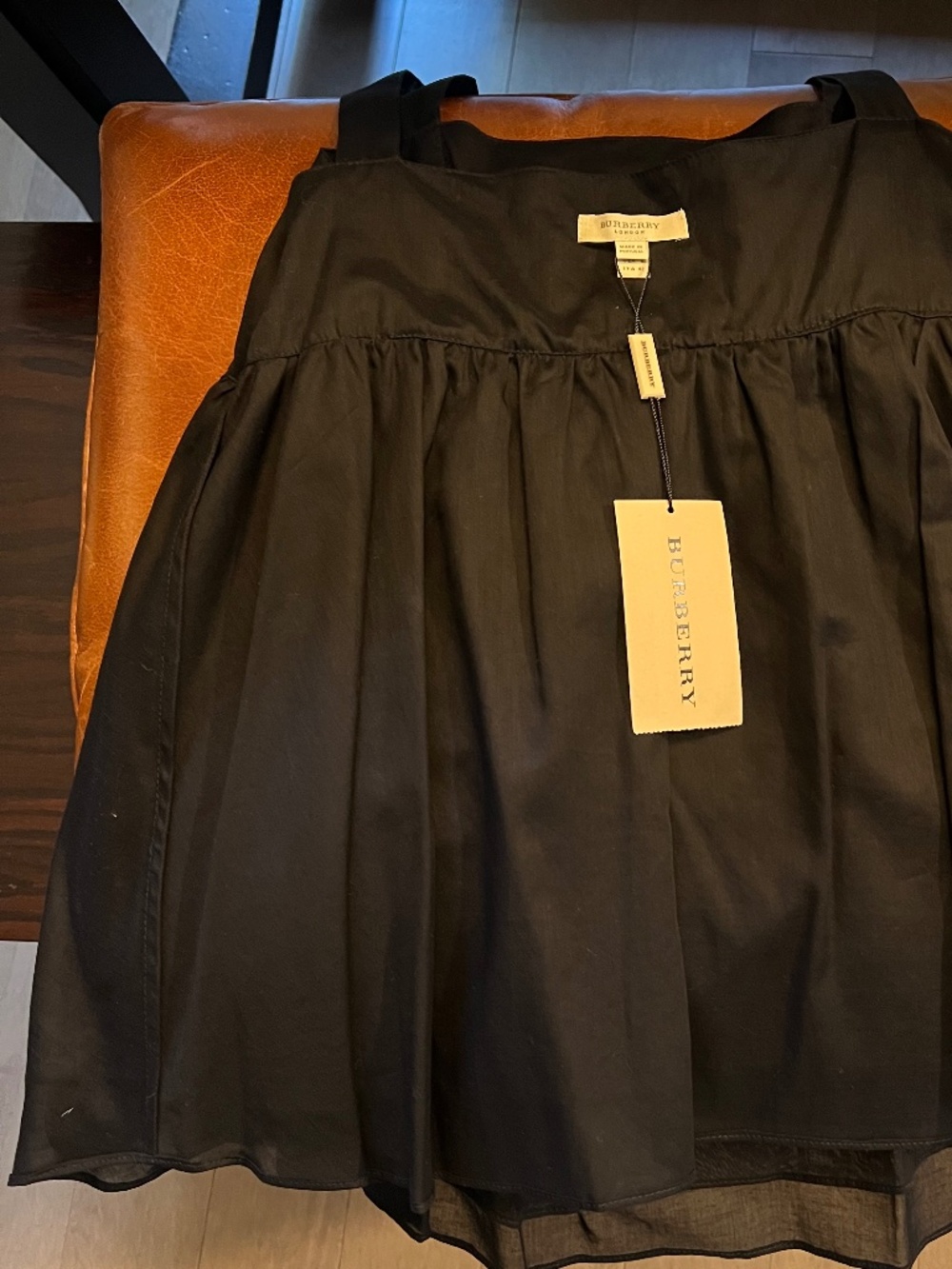 NWT Burberry Black Open Shoulder Sleeveless Top With Ties. - Picture 9 of 12